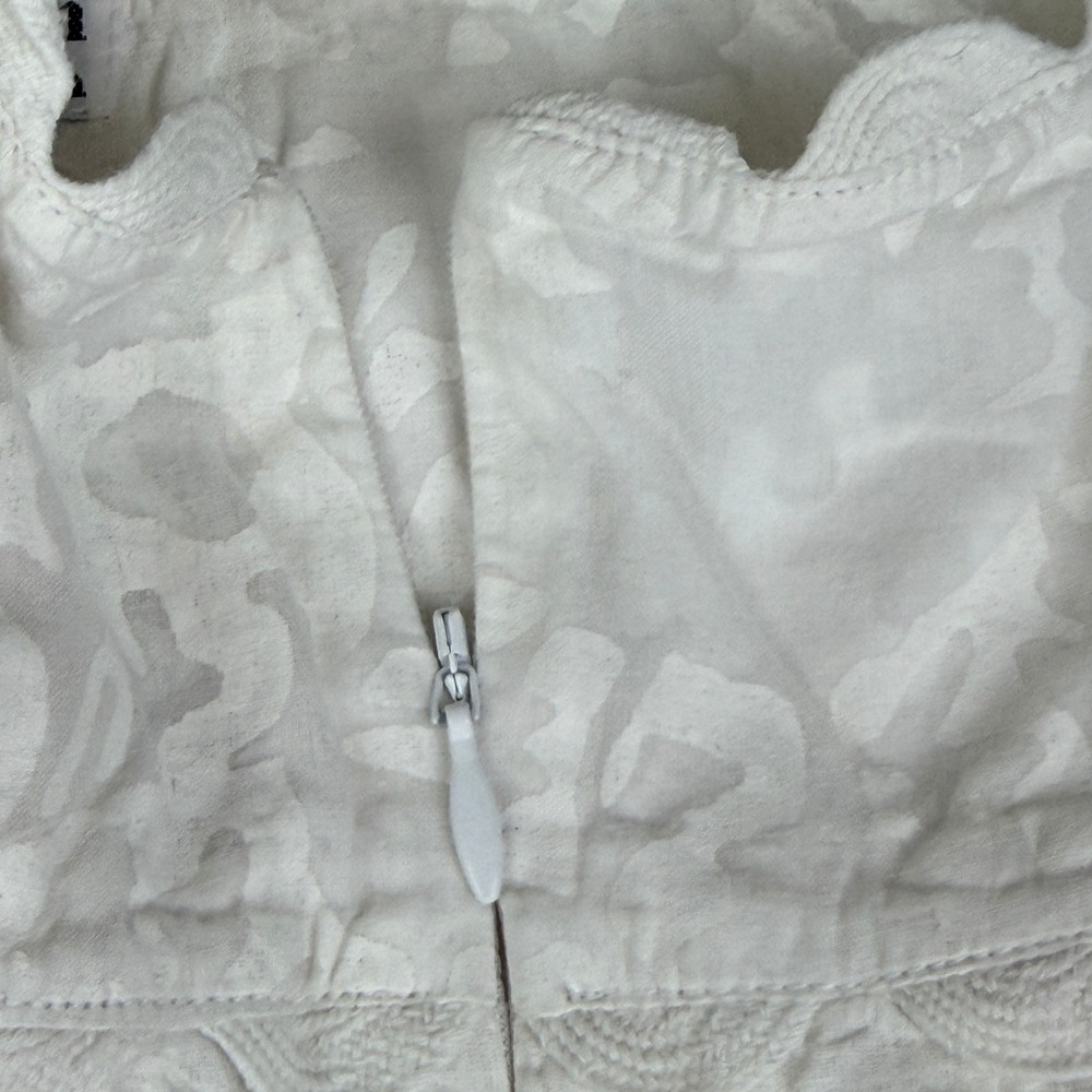 Juliet Dunn London Womens 2 US 6/8 White Cotton Babydoll Top Ruffle Boho - Picture 4 of 12